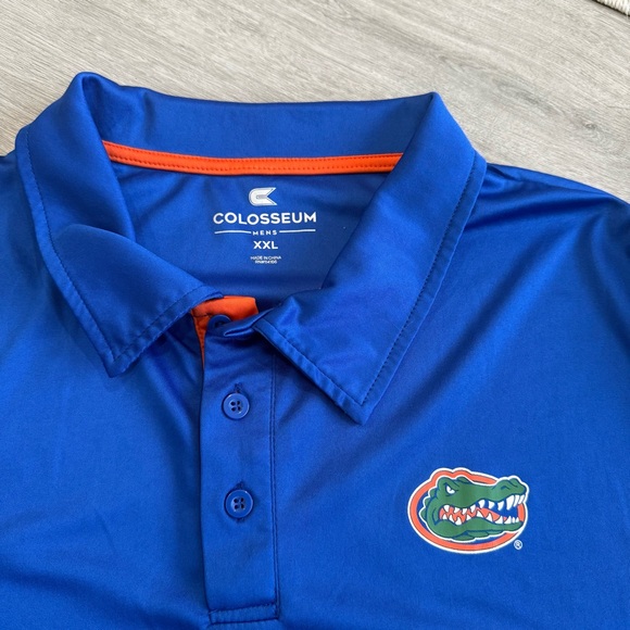 Colosseum Men's Florida Gators  Blue Polo with Orange Details - Picture 2 of 3